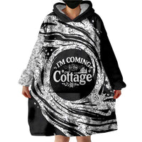 I'm Coming to the Cottage Wearable Blanket Hoodie with Hand-Drawn Floral Pattern