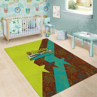 Quality Learning Center Area Rug with School Supply Doodle Pattern