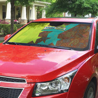 Quality Learning Center Auto Sun Shade with School Supply Doodle Pattern