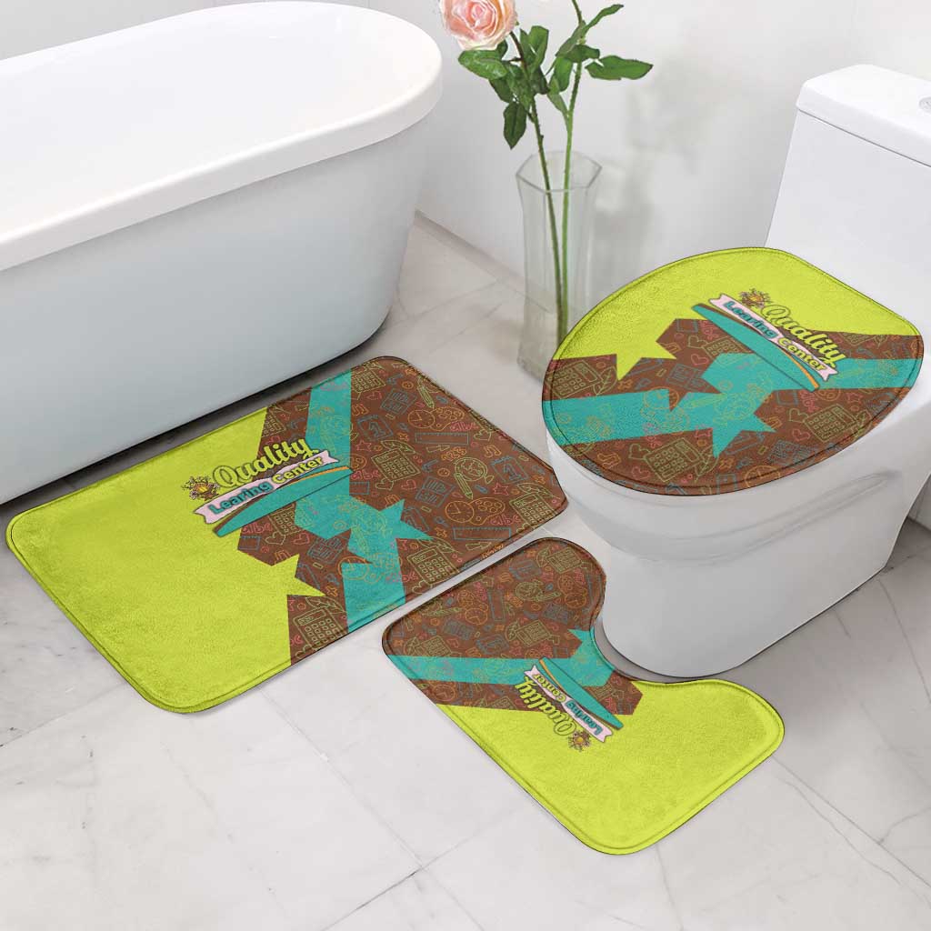 Quality Learning Center Bathroom Set with School Supply Doodle Pattern