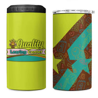 Quality Learning Center 4 in 1 Can Cooler Tumbler with School Supply Doodle Pattern