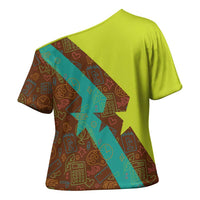 Quality Learning Center Cross Shoulder Shirt with School Supply Doodle Pattern