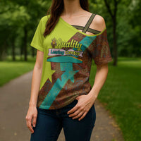 Quality Learning Center Cross Shoulder Shirt with School Supply Doodle Pattern