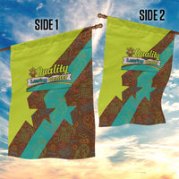 Quality Learning Center Garden Flag with School Supply Doodle Pattern