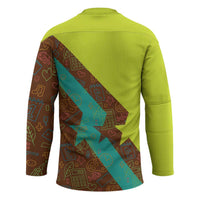 Quality Learning Center Hockey Jersey with School Supply Doodle Pattern