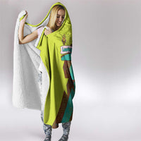Quality Learning Center Hooded Blanket with School Supply Doodle Pattern