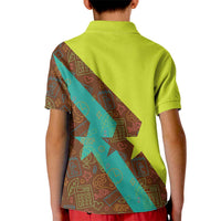 Quality Learning Center Kid Polo Shirt with School Supply Doodle Pattern