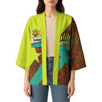 Quality Learning Center Kimono with School Supply Doodle Pattern