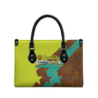Quality Learning Center Leather Bag with School Supply Doodle Pattern