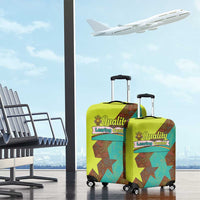 Quality Learning Center Luggage Cover with School Supply Doodle Pattern