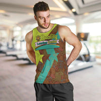 Quality Learning Center Men Tank Top with School Supply Doodle Pattern