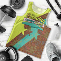 Quality Learning Center Men Tank Top with School Supply Doodle Pattern