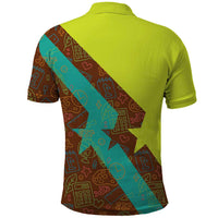 Quality Learning Center Polo Shirt with School Supply Doodle Pattern