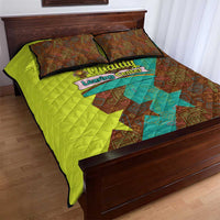 Quality Learning Center Quilt Bed Set with School Supply Doodle Pattern