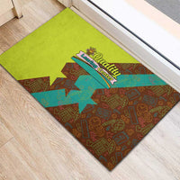 Quality Learning Center Rubber Doormat with School Supply Doodle Pattern