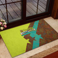 Quality Learning Center Rubber Doormat with School Supply Doodle Pattern