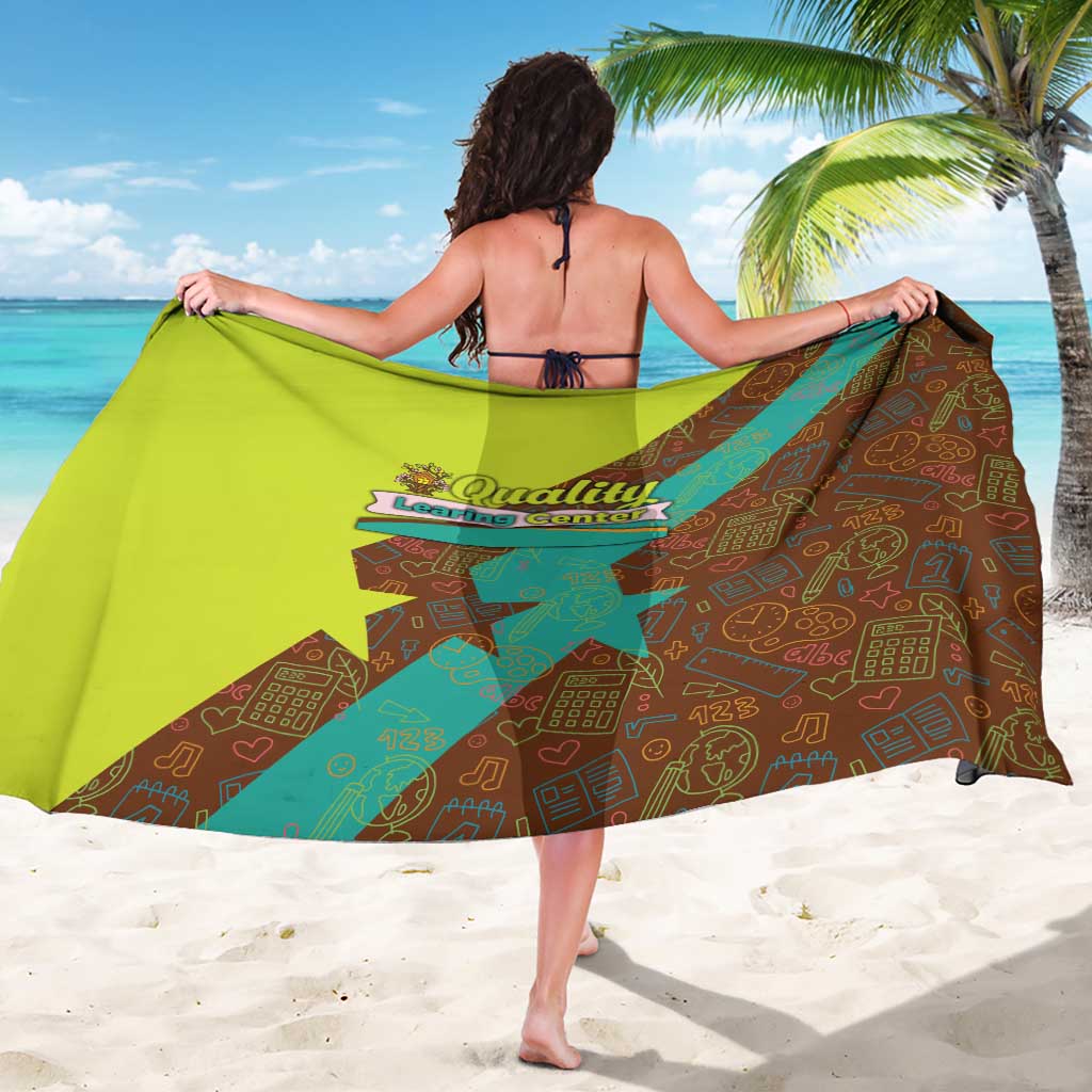 Quality Learning Center Sarong with School Supply Doodle Pattern