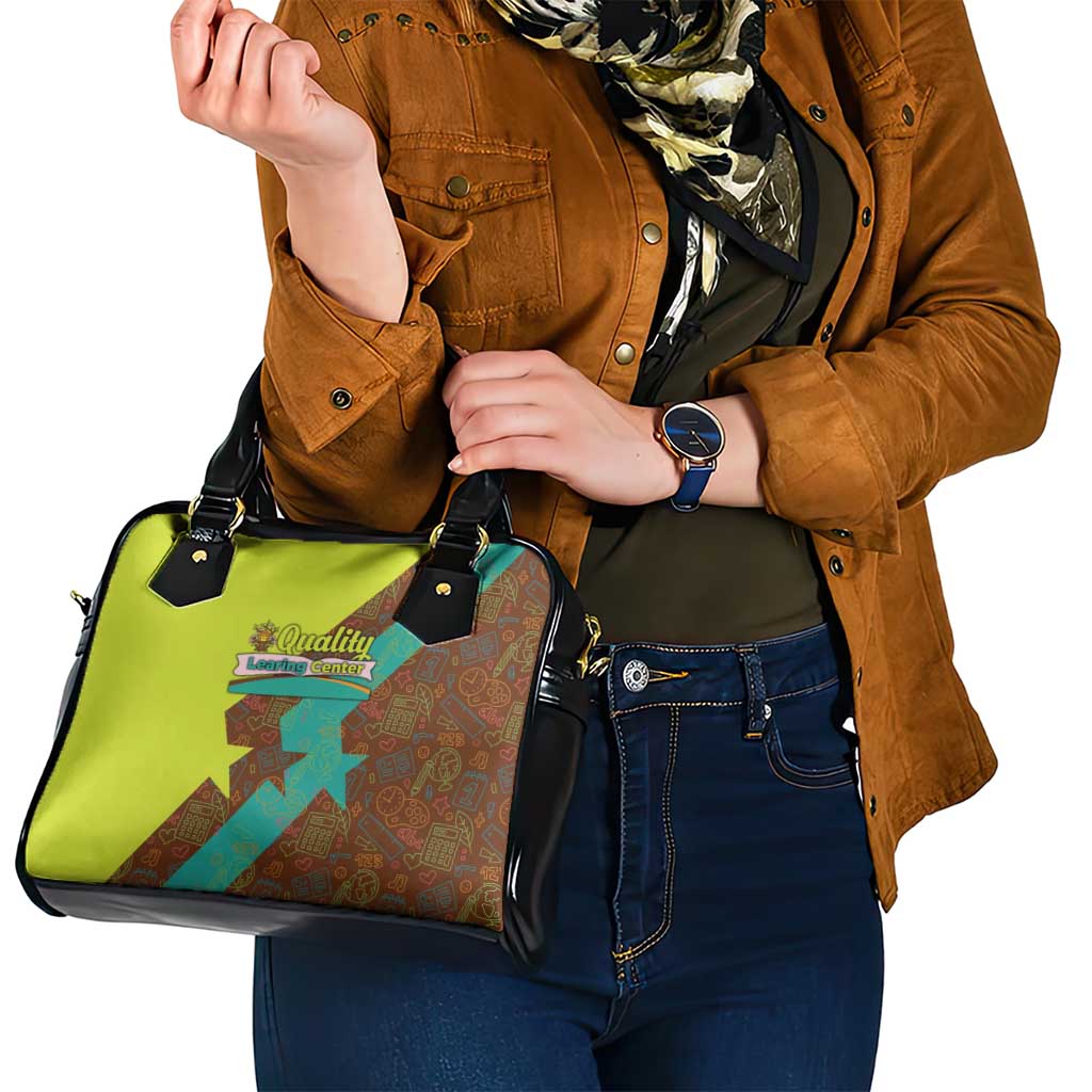 Quality Learning Center Shoulder Handbag with School Supply Doodle Pattern