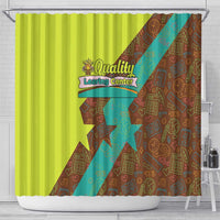 Quality Learning Center Shower Curtain with School Supply Doodle Pattern