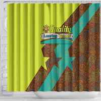 Quality Learning Center Shower Curtain with School Supply Doodle Pattern