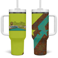 Quality Learning Center Tumbler With Handle with School Supply Doodle Pattern