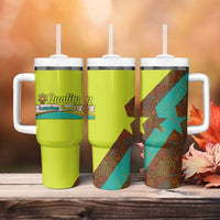 Quality Learning Center Tumbler With Handle with School Supply Doodle Pattern