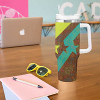 Quality Learning Center Tumbler With Handle with School Supply Doodle Pattern