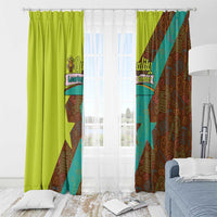 Quality Learning Center Window Curtain with School Supply Doodle Pattern