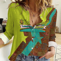 Quality Learning Center Women Casual Shirt with School Supply Doodle Pattern
