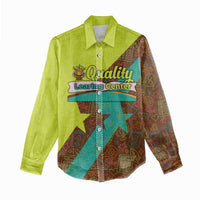Quality Learning Center Women Casual Shirt with School Supply Doodle Pattern