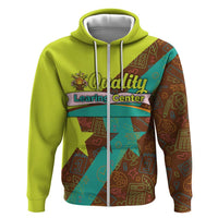 Quality Learning Center Zip Hoodie with School Supply Doodle Pattern