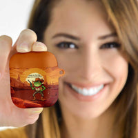 Cowboy Frog Outlaw AirPods Case with Desert Sunset Silhouette Pattern
