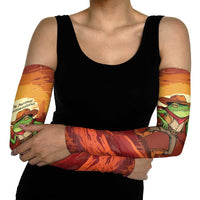 Cowboy Frog Outlaw Arm Sleeves with Desert Sunset Silhouette Pattern