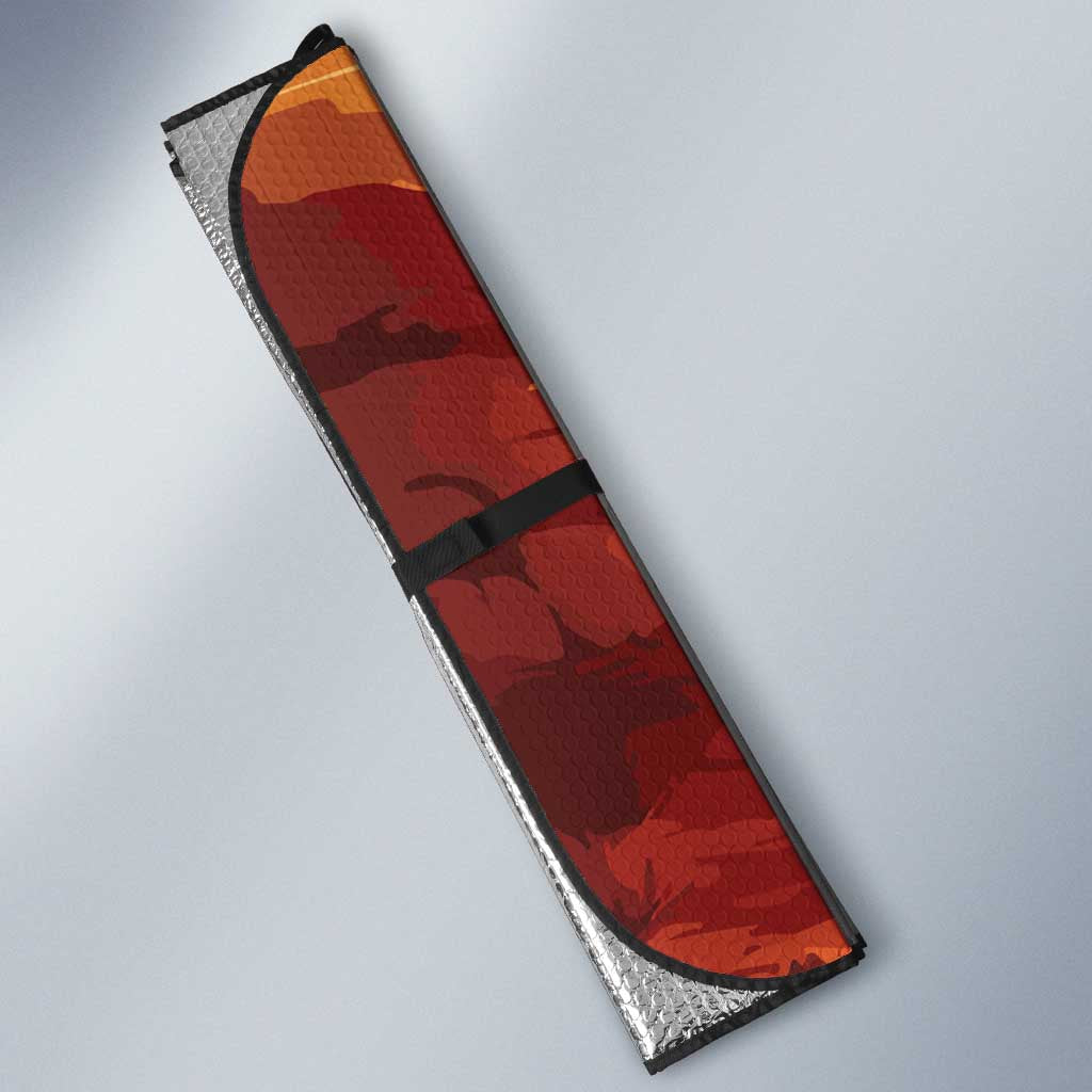 Cowboy Frog Outlaw Auto Sun Shade with Desert Sunset Silhouette Pattern