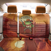 Cowboy Frog Outlaw Back Car Seat Cover with Desert Sunset Silhouette Pattern