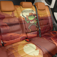 Cowboy Frog Outlaw Back Car Seat Cover with Desert Sunset Silhouette Pattern