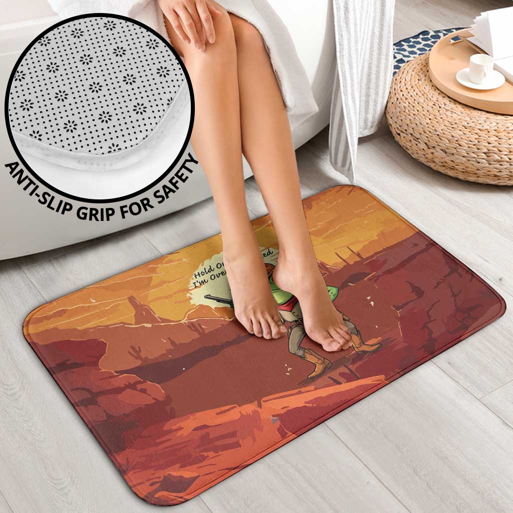 Cowboy Frog Outlaw Bathroom Set with Desert Sunset Silhouette Pattern