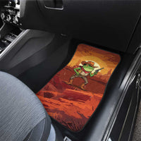 Cowboy Frog Outlaw Car Mats with Desert Sunset Silhouette Pattern