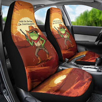 Cowboy Frog Outlaw Car Seat Cover with Desert Sunset Silhouette Pattern