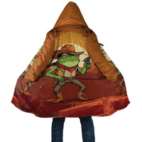 Cowboy Frog Outlaw Cloak with Desert Sunset Silhouette Pattern