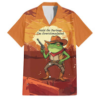 Cowboy Frog Outlaw Hawaiian Shirt with Desert Sunset Silhouette Pattern