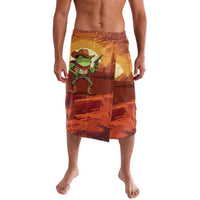 Cowboy Frog Outlaw Lavalava with Desert Sunset Silhouette Pattern