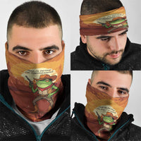 Cowboy Frog Outlaw Neck Gaiter with Desert Sunset Silhouette Pattern