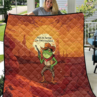 Cowboy Frog Outlaw Quilt with Desert Sunset Silhouette Pattern