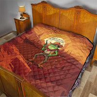Cowboy Frog Outlaw Quilt with Desert Sunset Silhouette Pattern