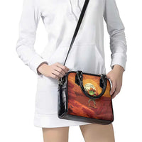 Cowboy Frog Outlaw Shoulder Handbag with Desert Sunset Silhouette Pattern