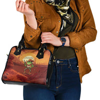 Cowboy Frog Outlaw Shoulder Handbag with Desert Sunset Silhouette Pattern