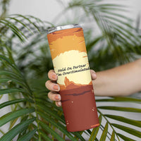 Cowboy Frog Outlaw Skinny Tumbler with Desert Sunset Silhouette Pattern