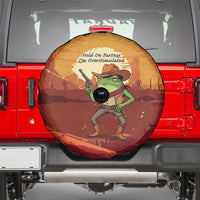 Cowboy Frog Outlaw Spare Tire Cover with Desert Sunset Silhouette Pattern