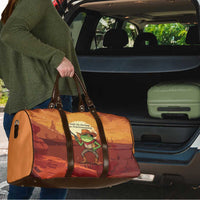 Cowboy Frog Outlaw Travel Bag with Desert Sunset Silhouette Pattern